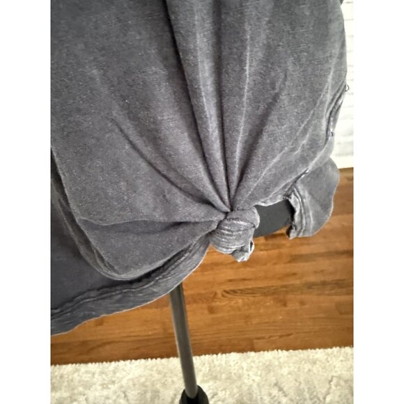 Pilcro By Anthropologie Gray Mineral Wash Side Tie Athletic Tshirt Womens Size M - Picture 4 of 9